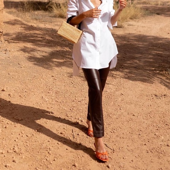 Stunning maroon leather pants - Picture 2 of 3